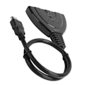Miniatyrbild 5 av 5: 3 ingångar 1 utgång HD Multimedia Interface-omvandlare 4K Switch Hub Box Splitter med kabel