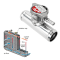 Miniatyrbild 8 av 8: Inline kylare slang påfyllningshals med 16PSI lock 32mm 1‑1/4in OD T6061 aluminium polerad yta för bilar