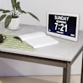 Miniatyrbild 1 av 8: Digital fotoram 10 tum 1024x600 LCD väckarklocka fjärrkontroll 100‑240V för hem EU-kontakt