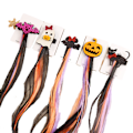 Miniatyrbild 1 av 6: Halloween Håraccessoarer, Utsökt Design För Flickors Utklädningsmaterial, Partykostymer Och Underbar Julklapp, 5 st Med Kvalitetsband,
