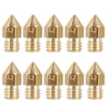Miniatyrbilde 1 av 5: 10 stk 3D-skriver Mk8 messingdyse ekstruderdyse 1,75/0,2 mm filament skriver ekstruderdyse