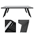 Miniatyrbillede 2 af 5: Mini bærbar aluminiumslegering sammenklappelig bord udendørs camping grill picnic bord sort