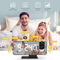 Miniatyrbild 6 av 7: Digital Projektionsväckarklocka för Sovrum, Spegelskärm med Dubbla Alarm, Enkel Snooze-knapp