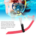 Miniatyrbilde 7 av 8: Svømmesnorkel med redusert motstand - Silikonsvømmetreningsrør med justerbar hodebøyle for snorkling og dykking - Rosa