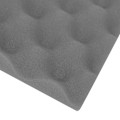 Miniatyrbillede 1 af 2: 6 stk. Lydisolerende skumpude Lydisolering Dæmpningsmateriale til studie Indendørs væg 50x50x3,5 cm Grå