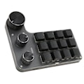 Miniatyrbilde 5 av 5: 12-tasters 3-knapps mekanisk tastatur Rød bryter Vanntett Støvtett Volumkontroll Multifunksjonelt tastatur for spillkontor
