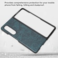 Miniatyrbillede 8 af 8: Business Læder Telefon Etui til Galaxy Z Fold 3 Støvsikker Foldbar Skærm Telefon Etui Mørkegrøn