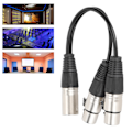 Miniatyrbillede 1 af 8: XLR Han til Dobbelt XLR Hun Kabel Mikrofon Stereo Afbalanceret Forbindelsesledning til Lydadapter Hvid 1m / 3.3ft
