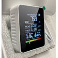 Miniatyrbild 3 av 5: Koldioxiddetektor, Bekasa 5-i-1 luftkvalitetstestare inomhus CO2-mätare digital TVOC HCHO-monitor temperaturfuktighetssensor testare färgglad