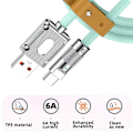 Miniatyrbilde 4 av 5: Sinklegering maskindatakabel egnet for Apple iPhone flytende silikon geek ladekabel 30W hurtiglading PD