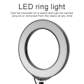 Miniatyrbillede 3 af 8: PULUZ KT3034 72 LED 24-26lm 7-14W USB Port Ring Fill Light med stativ og dobbelt telefonholder
