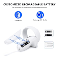 Miniatyrbilde 7 av 8: VR-ladestasjon for Oculus Quest 2, ladestasjon for Meta Quest 2 med 2 oppladbare batterier og USB C-kabel
