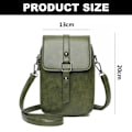 Pikkukuva 2 / 5: Pieni nahkainen crossbody-puhelinlaukku naisille, matkapuhelimen olkalaukut korttilompakko, matkapuhelin jopa 6,5 tuumaa, laukun koko 20*13*6cm