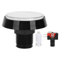 Miniatyrbilde 2 av 8: 60mm Stor Rund Flat Knapp med LED-lys 3-fots Bryter for Kranmaskin Spillkonsoll Hvit
