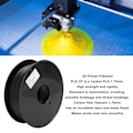 Miniatyrbillede 4 af 5: Kulfiber Filament 1,75 mm PLA-rulle 1 kg Spolestørrelse Nøjagtighedsfejl 0,03 mm Udskrivning Mat Filament til 3D-printere Sort