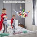 Miniatyrbild 6 av 6: Jättestort Leksaksnät För Gosedjur, Stretchigt Rivtåligt Material Med Enkel Installation, Utmärkt Leksakshängmatta För Barnrum (1 ST)