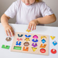 Miniatyrbillede 2 af 5: Form Puslespil Træ Puslespil til Småbørn, Puslespil Montessori Sha