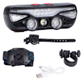 Miniatyrbilde 2 av 5: Multifunksjonell LED-hovedlykt Dobbel lyskilde USB-oppladbar