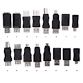 Pikkukuva 2 / 5: 16 kpl monikäyttöinen USB2.0-sovitinmuunnin USB-uros naaras Micro USB