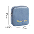Miniatyrbillede 2 af 5: 2 stk. Tampon-arrangørpose Plysstof-arrangørpose Bærbar tampon-arrangørpose