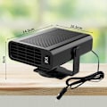 Miniatyrbilde 3 av 7: 12V bærbar bilvarmer, bilviftevarmer avriming 2-i-1 for bil frontrute avriming avfukter, vind/varm vind 360° roterende bilviftevarmer