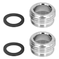 Miniatyrbilde 1 av 5: 2 sett kranadapter rett gjenge 15/16 tommer hann 27/32 tommer hunn til 17/16 tommer hageslange