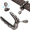 Miniatyrbild 5 av 5: Gitarr Capo, Justerbar, Åtdragning, Halkfri, Metall, Med Gummikudde, För Populär Gitarr, Elgitarr, Akustisk Gitarr, Ukulele (Svart)