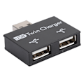 Miniatyrbild 2 av 5: Mini USB-hubb av hög kvalitet för laddare, förlängare för bärbar dator/stationär dator, svart