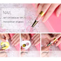 Miniatyrbild 4 av 6: Hästskoformade Nagelformar i Akryl, Professionella Manikyrverktyg för DIY Manikyrdesign, Slät Yta och Stark Fästförmåga, Nagel