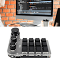 Miniatyrbilde 1 av 8: Programmerbar tastatur med RGB 3 knott 12 taster 2.4G USB-mottaker Bluetooth DIY multifunksjonstastatur