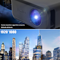 Miniatyrbild 6 av 8: YT500 Mini Projektor Portabel Filmprojektor med Ljud- och Video/USB/Minneskortgränssnitt 100‑240V Svart EU-kontakt