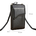 Miniatyrbillede 2 af 5: Lille læder skuldertaske, crossbody taske mobiltelefon pung pung let crossbody håndtasker til kvinder