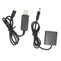Miniatyrbillede 1 af 5: BLE9 DC-koblingssæt Fuld dekoderingskamera Dummy-batteri med USB-adapter til DMW BLG10 GF3 GF6 GX7 GX85 G100 LX100