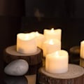 Miniatyrbild 4 av 8: Batteridrivna med Timer Flamlösa Flimrande LED, Realistiska Ljus Rökfria Droppfria för Inomhus- och Utomhusdekor, 12 st