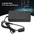 Miniatyrbilde 2 av 8: Strømadapter for PS2, erstatningsplugg og spill AC-adapterladerkabel for PS2 Slim 70000 9000-konsoll 100‑240V EU-plugg