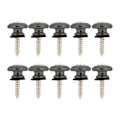 Miniatyrbilde 2 av 2: 10 stk. Gitarremstropplåsknapp Metall Endeknapp med Skrue for Ukulele Elektrisk Bass(Svart)