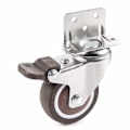 Miniatyrbilde 2 av 5: 4 stk møbelhjul L, 50 mm svinghjul, svingbart hjul med brems, for barneseng, skap, møbler, bord, belastningskapasitet 27 kg per hjul