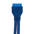 Miniatyrbild 3 av 5: USB3.0 19PIN TILL 2AF Front Motherboard Panel Mount Kabel med skruvhål (0,5 m)
