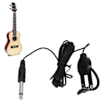 Miniatyrbillede 1 af 8: Violin Pickup Clip On Design 1/4in Jack Eliminerer Støj Violin Pickup Tilbehør Sort 2.5m Kabel