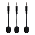 Miniatyrbillede 4 af 5: 3 stk. 3,5 mm jacks justerbar fleksibel udvidet mini mikrofon til computer mobiltelefon