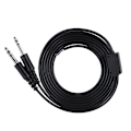 Miniatyrbillede 1 af 5: 2m/2.2yd DIY-udskiftningskabel til flyvehovedtelefoner, headset, fly 1/4'' dobbelt GA-stik