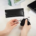 Miniatyrbilde 3 av 5: Solbriller i skinn, skinnetui for briller - Etui for lesebriller - Brilleetui for menn og kvinner