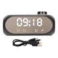 Miniatyrbild 1 av 5: Trådlös Bluetooth-högtalare RGB-belysning Stark bas Temperaturvisning Röstmeddelande FM-radio Spegelväckarklocka