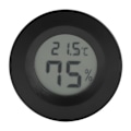 Miniatyrbilde 2 av 5: Mini digital LCD-termometer, rund form, temperatur for innendørs reptilkjæledyr (svart)