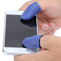 Miniatyrbillede 1 af 6: 20 stk. Åndbar Mobilspil Fingersleeve Touch Screen Anti-sved Nylon Ledende FiberBlå