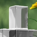 Miniatyrbild 2 av 5: Liten vit dockhusdisplaylåda transparent stapelbar genomskinlig displaylåda leksaksförvaringsställ för minifigurer samlarobjekt
