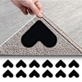 Miniatyrbild 1 av 7: Dubbelsidiga Halkskydd för Mattor på Hårda Golv, Tvättbara Grippers för att Hålla Mattor På Plats och Förhindra Glidning, Triangeldesign för Stabilitet
