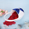 Miniatyrbild 3 av 5: Siden Satin Material Bröllop Blomma Korg Flicka Korg Vit Flöde