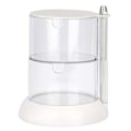 Miniatyrbillede 1 af 5: Multi Layer Powder Puff Organizer Åndbar Støvfri Øreringe Roterbar Beholder til Hjemmet, 2 Lag, Hvid