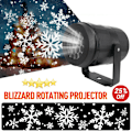 Miniatyrbild 3 av 5: Vit Blizzard Projektor Automatisk Rotation Snöflinga Projektion